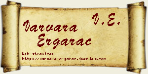 Varvara Ergarac vizit kartica